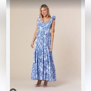 🩵 Sheridan French Kelly Dress in Botanical Blues 🩵